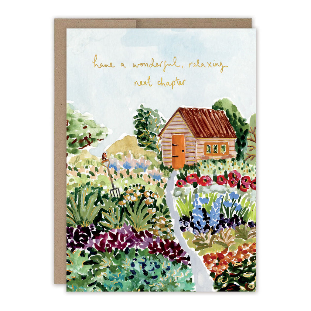 Garden Scene Retirement Card.