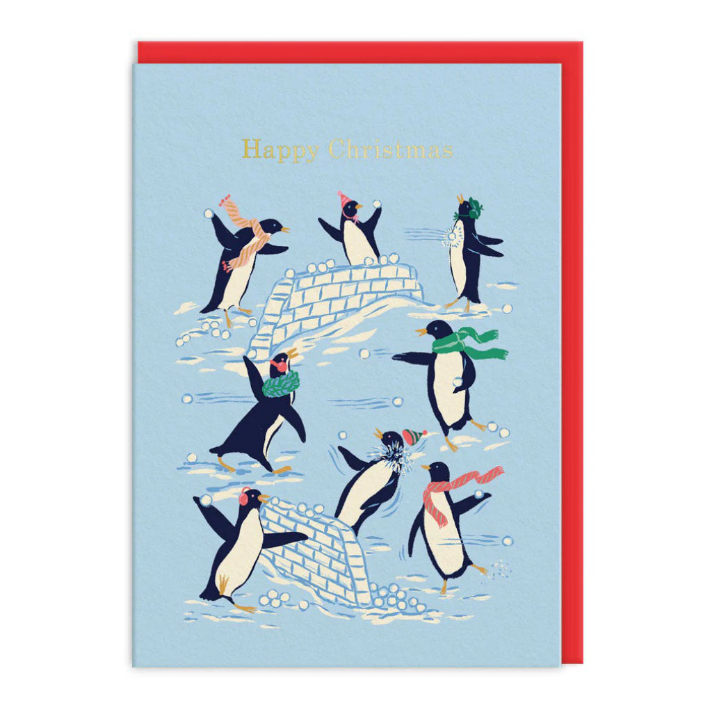 Gemma Correll Christmas Penguins Card.