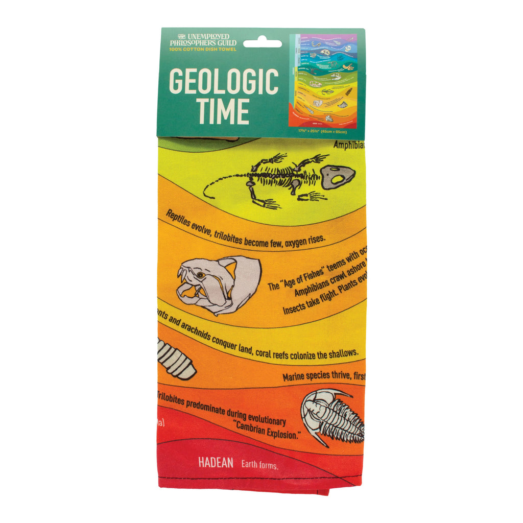 Geologic Time Towel packaging.