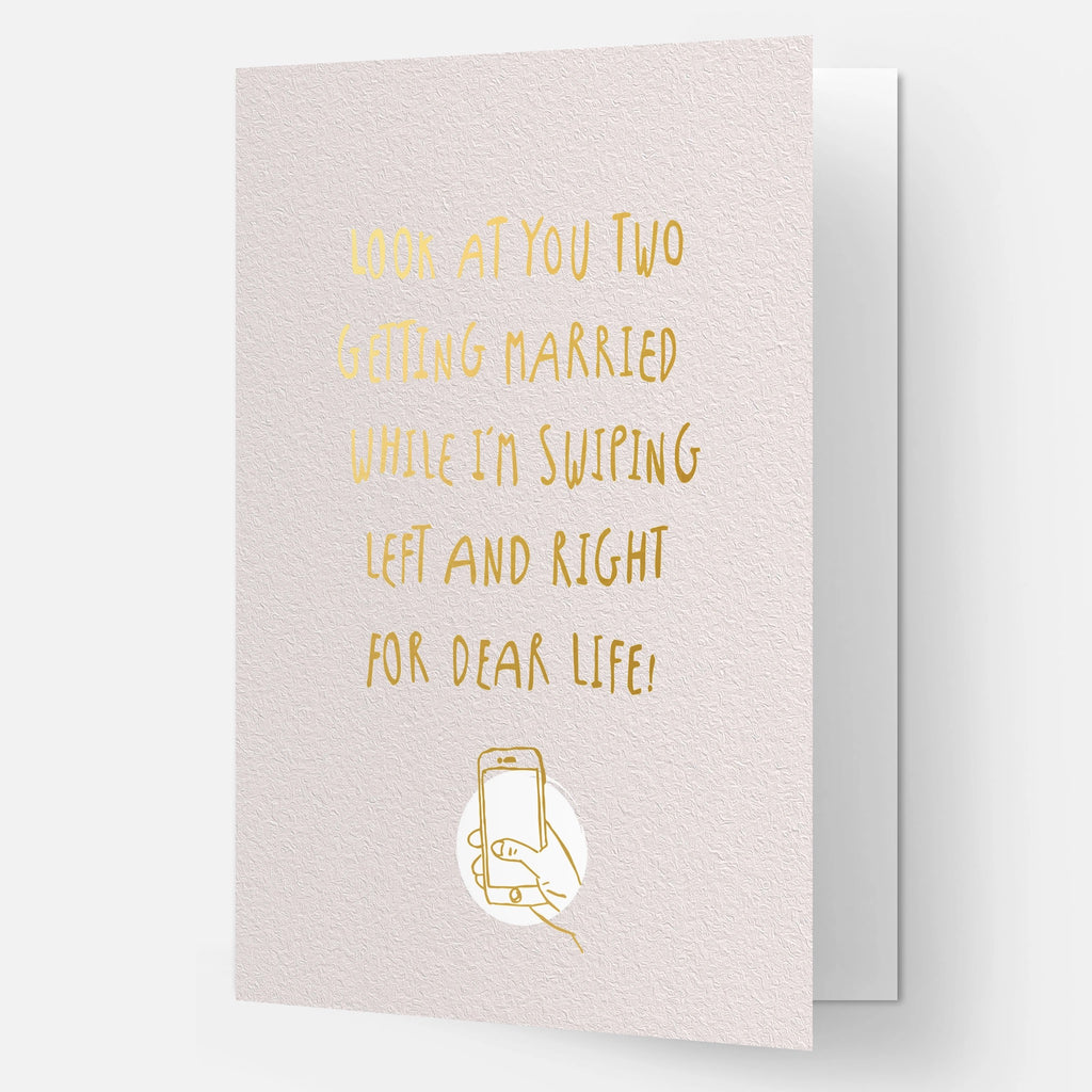 Getting Married Swipe Left, Right Card | Kaart Blanche – Outer Layer