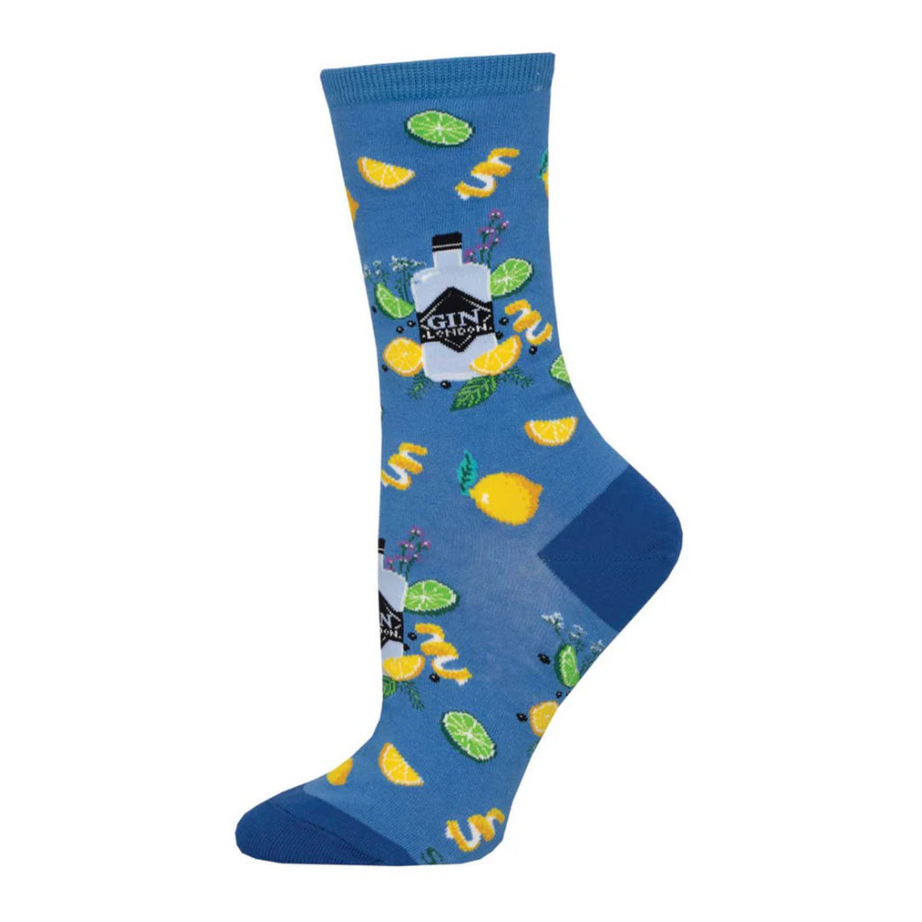 Gin It To Win It Socks Blue.