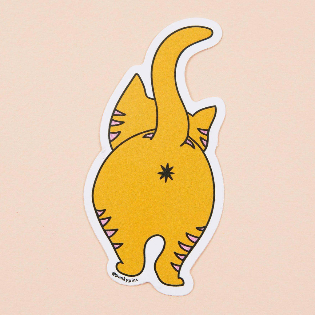 Ginger Cat Vinyl Sticker.