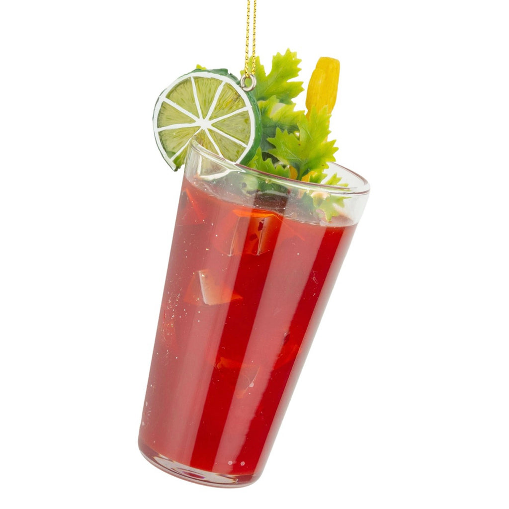 Glass Bloody Caesar Ornament.