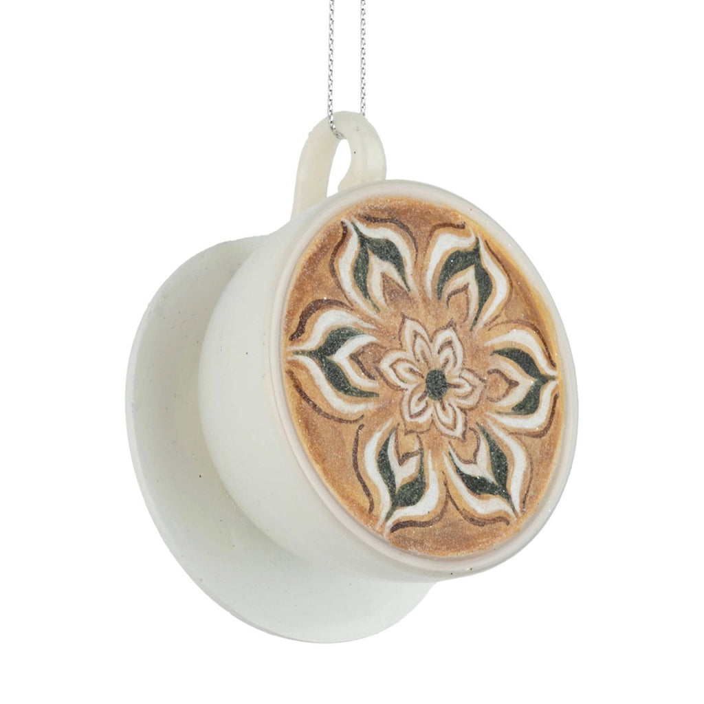 Glass Latte Art Ornament.