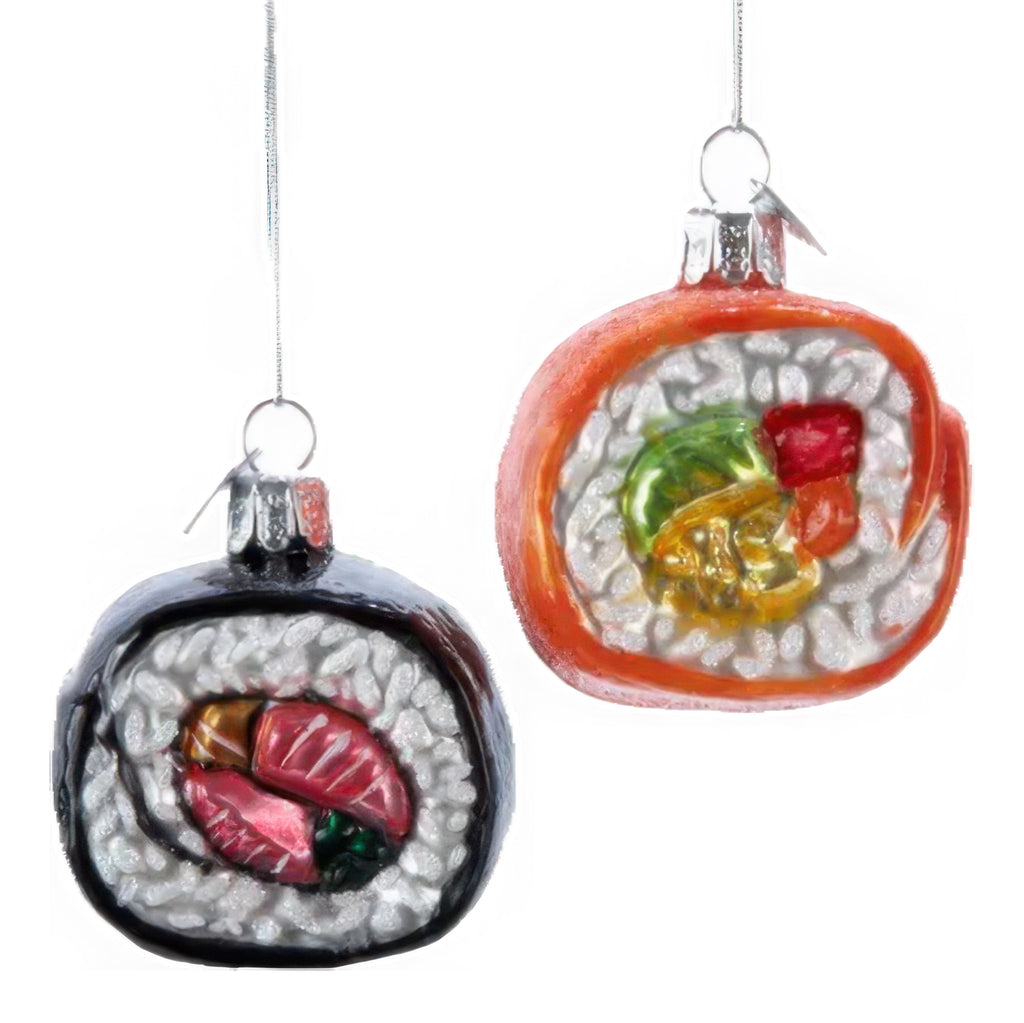 Glass Sushi Roll Ornament.