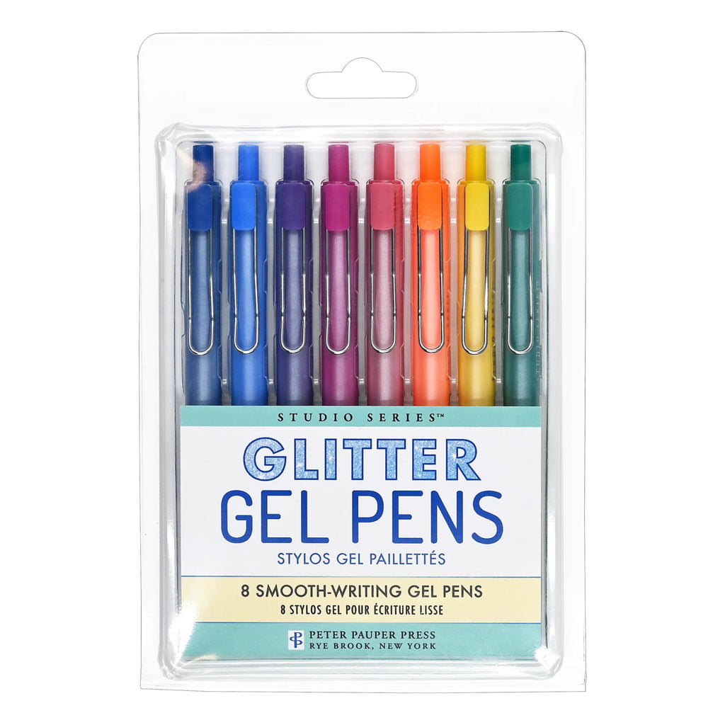 Glitter Gel Pens packaging.