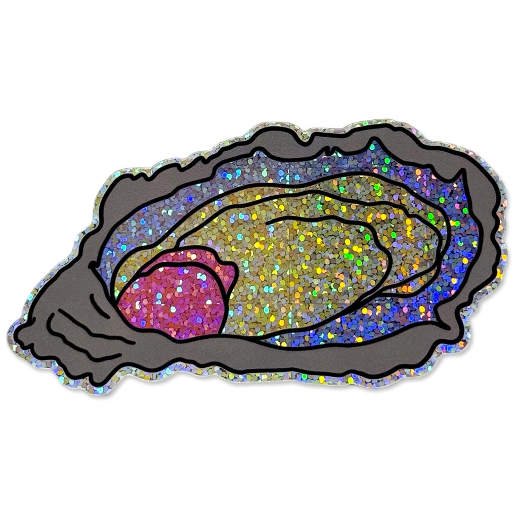 Glitter Oyster Sticker.