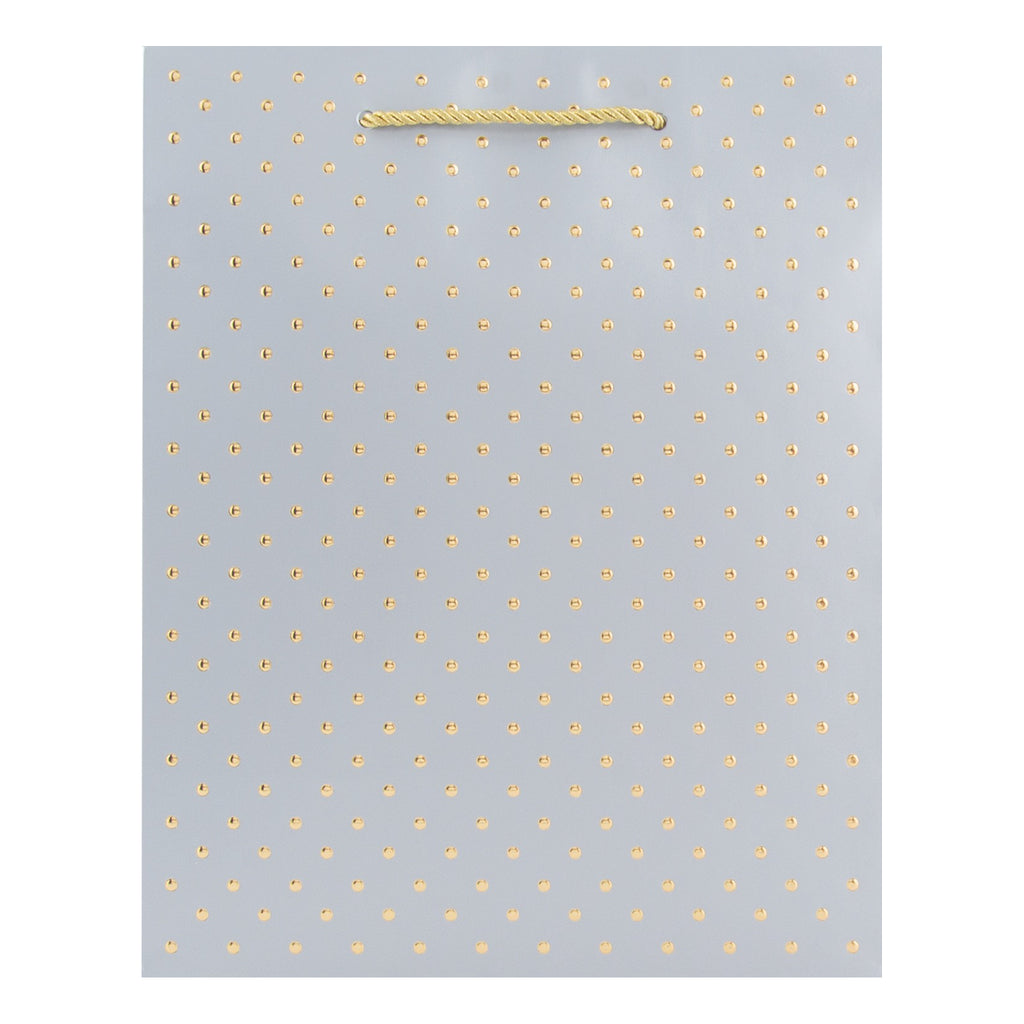 Gold Swiss Dots Silver Medium Gift Bag.