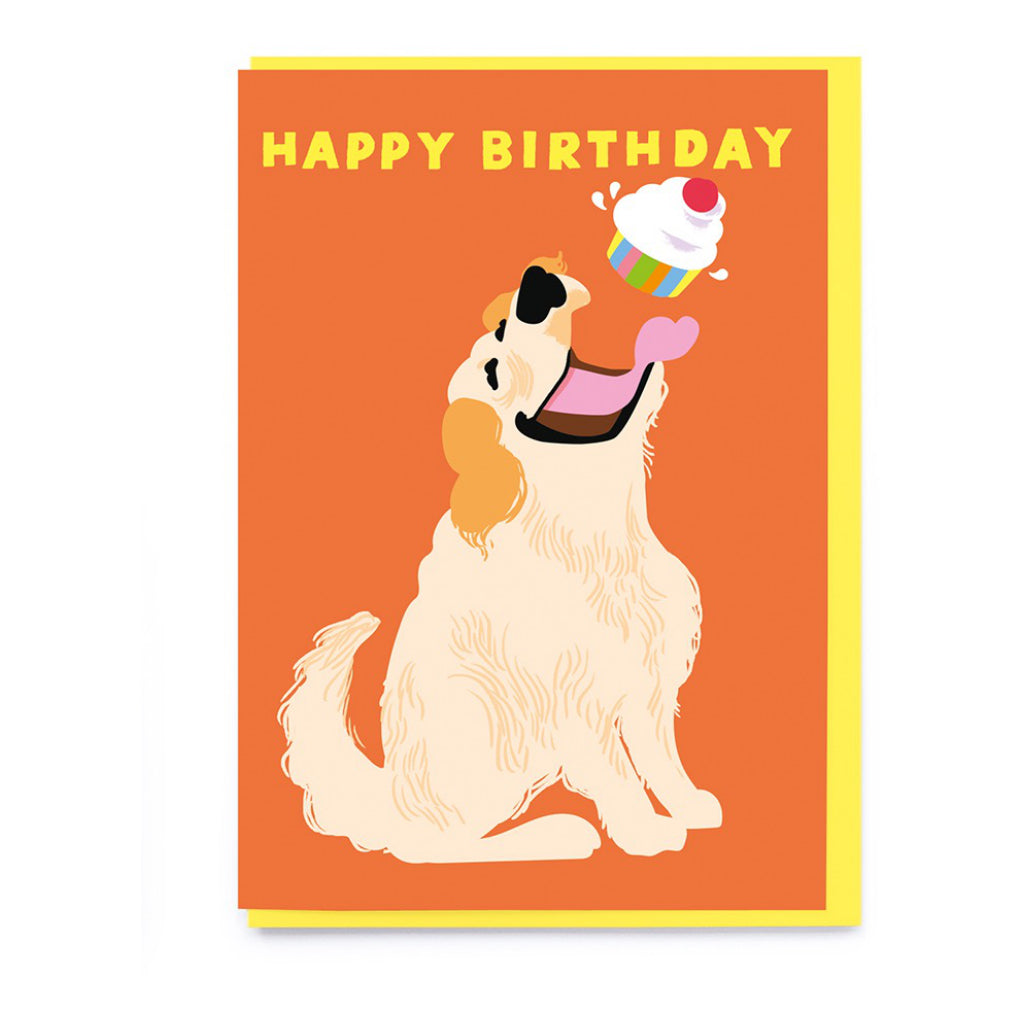 Golden Retriever Birthday Card.