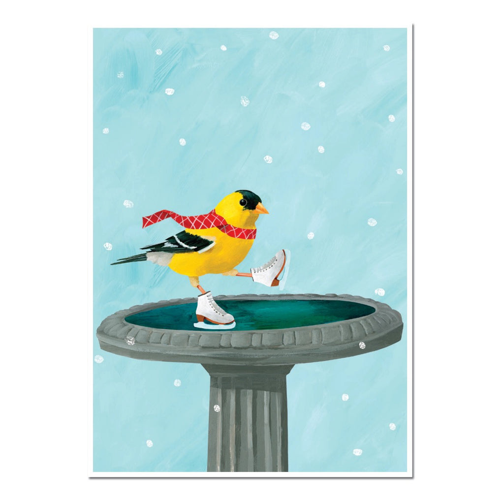 Goldfinch Skates Boxed Holiday Cards.