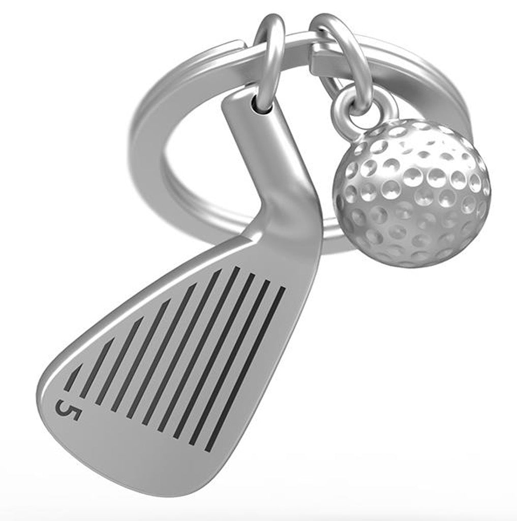 Golfer keychain metalmorphose outer layer