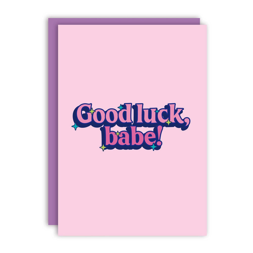 Good Luck, Babe! Greeting Card.