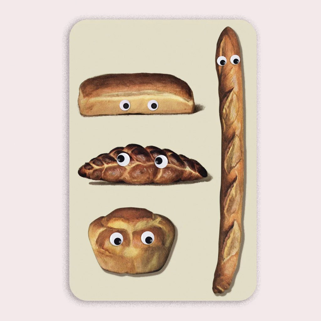 Googly Bread Vinyl Sticker.