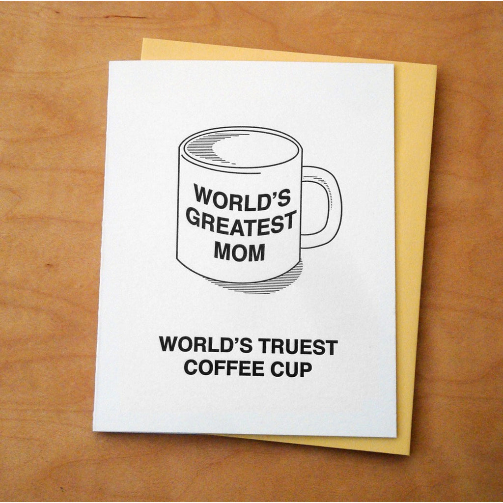 Greatest Mom Coffee Cup Card.