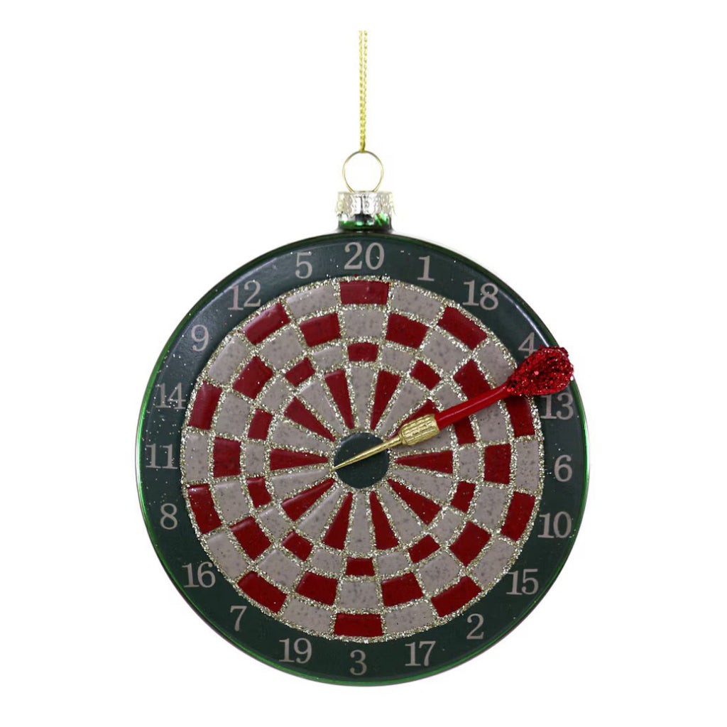 Green Dartboard Ornament.