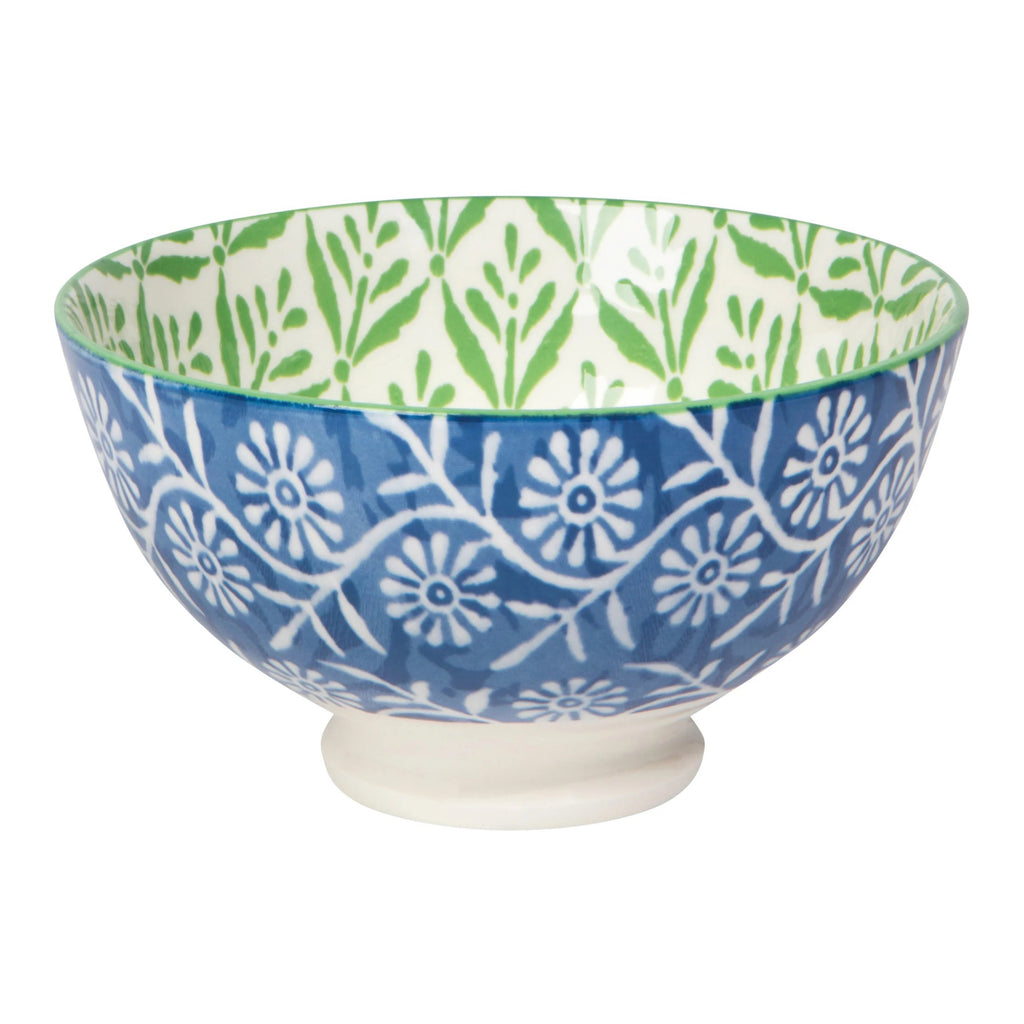 Green Leaf Stamped Bowl 4 Inch.