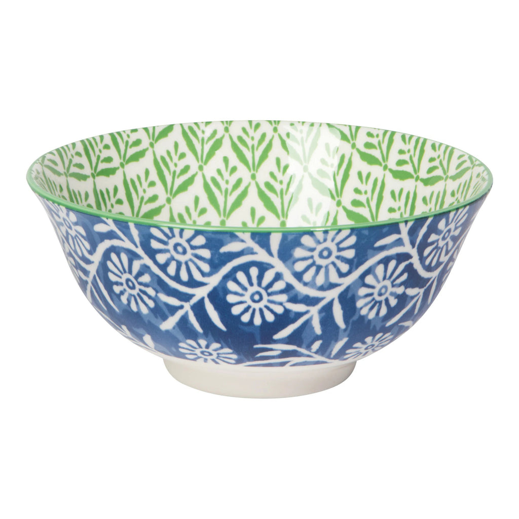 Green Leaf Stamped Bowl 6 inch.
