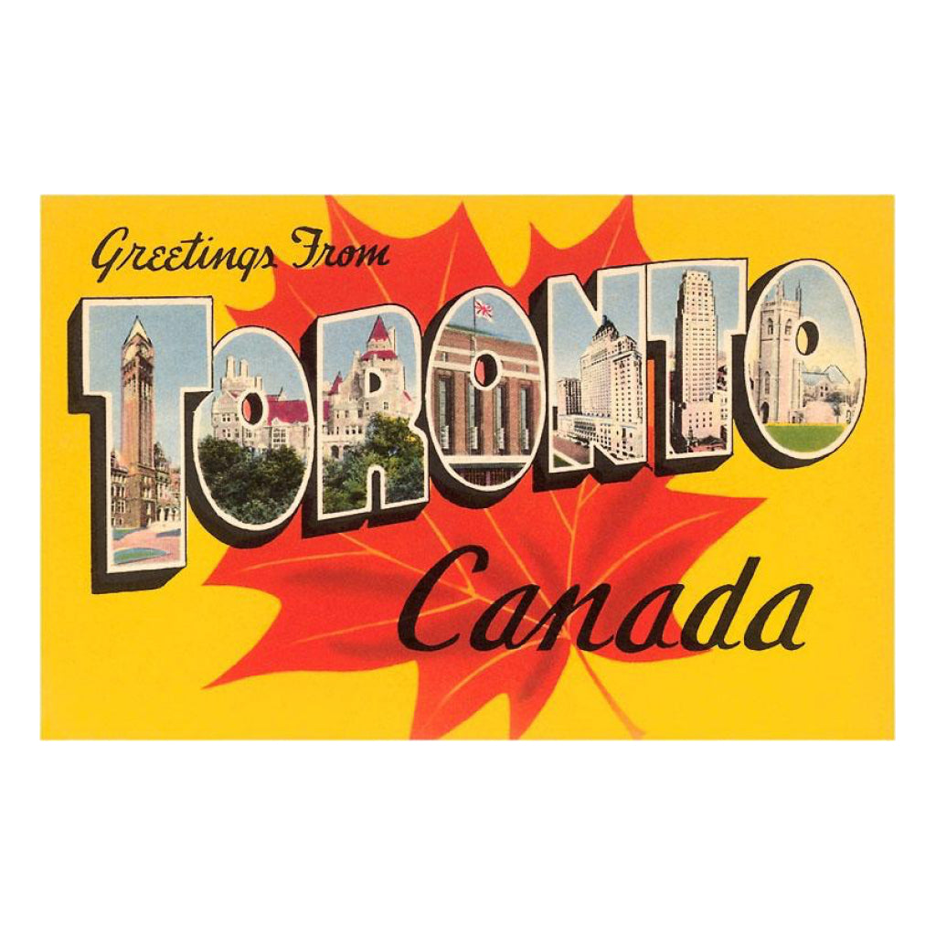 Greetings from Toronto Vintage Image Card.