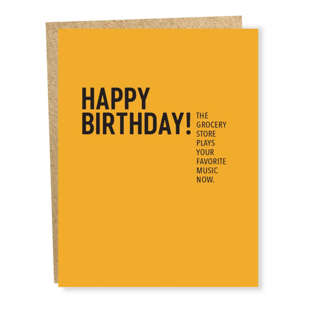 Grocery Store Birthday Card.