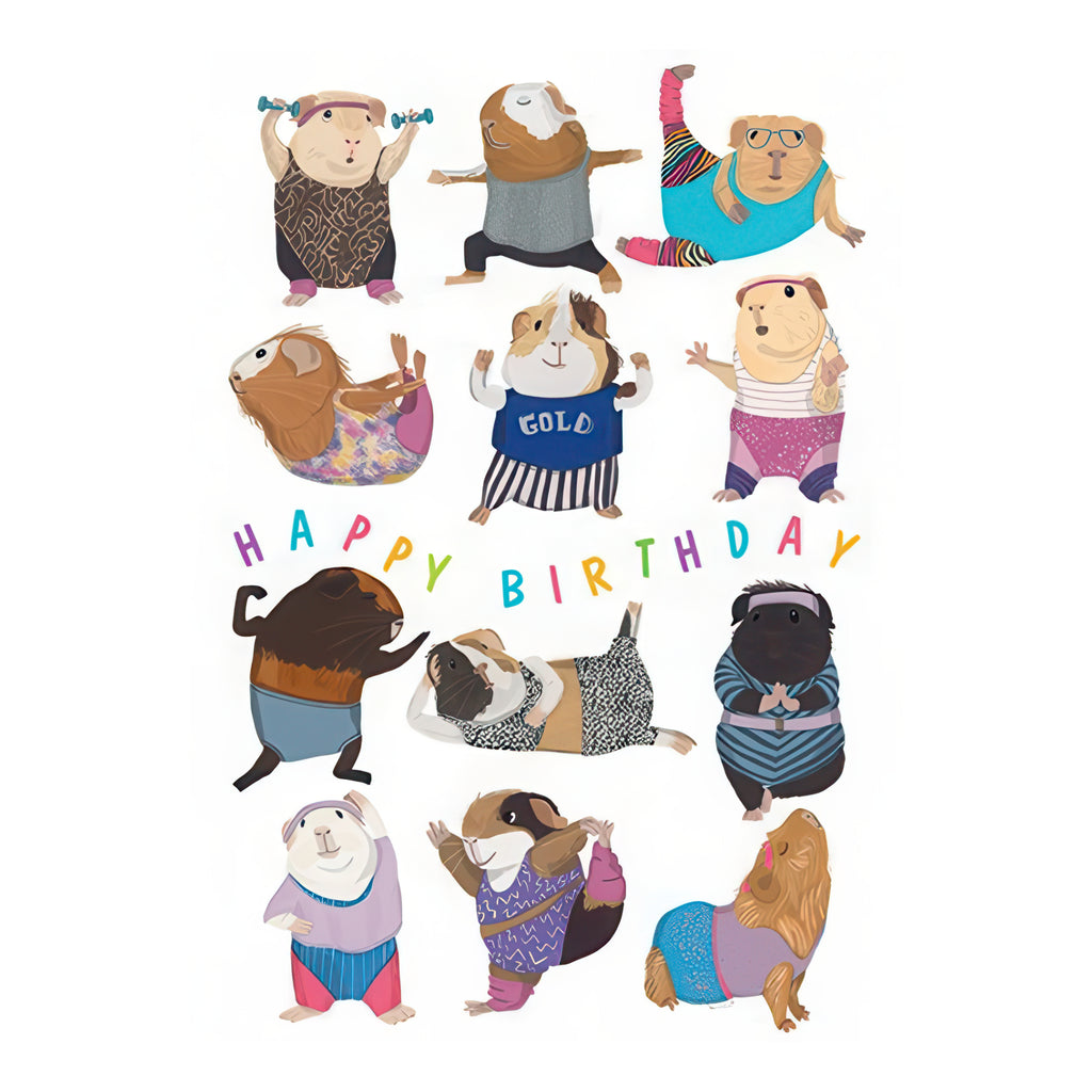 Gym Guineas Birthday Card.