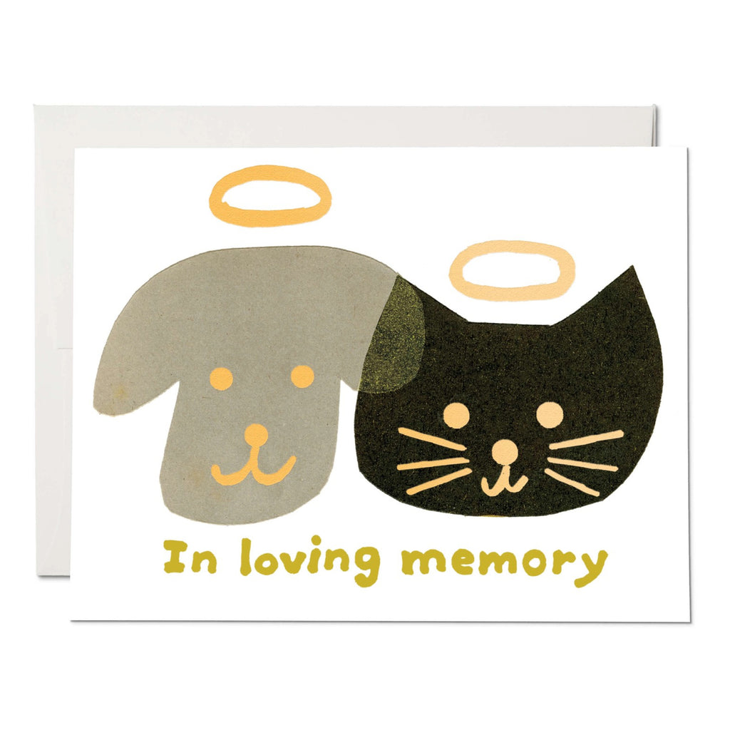 Halo Pets Sympathy Card.