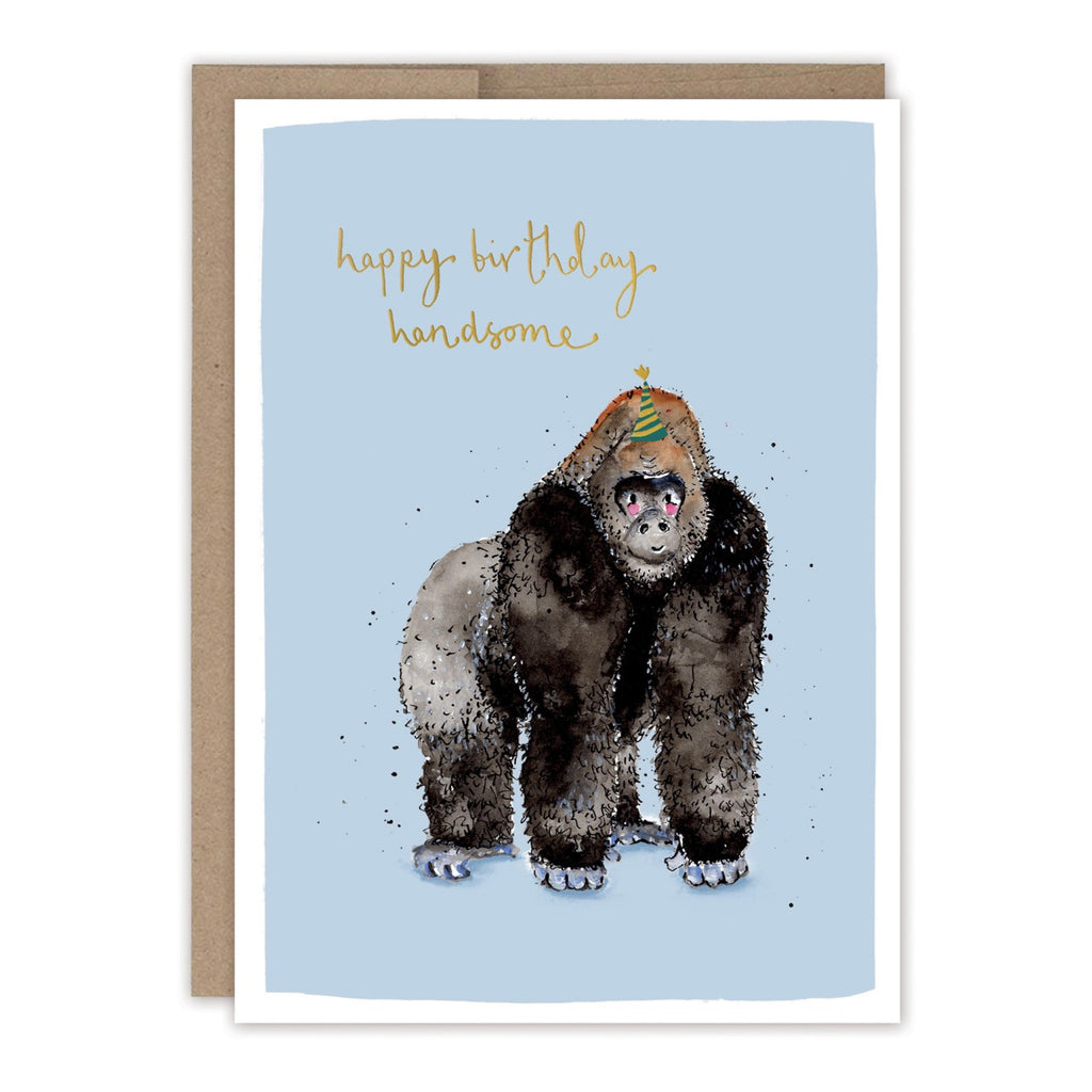 Handsome Gorilla Birthday Card.
