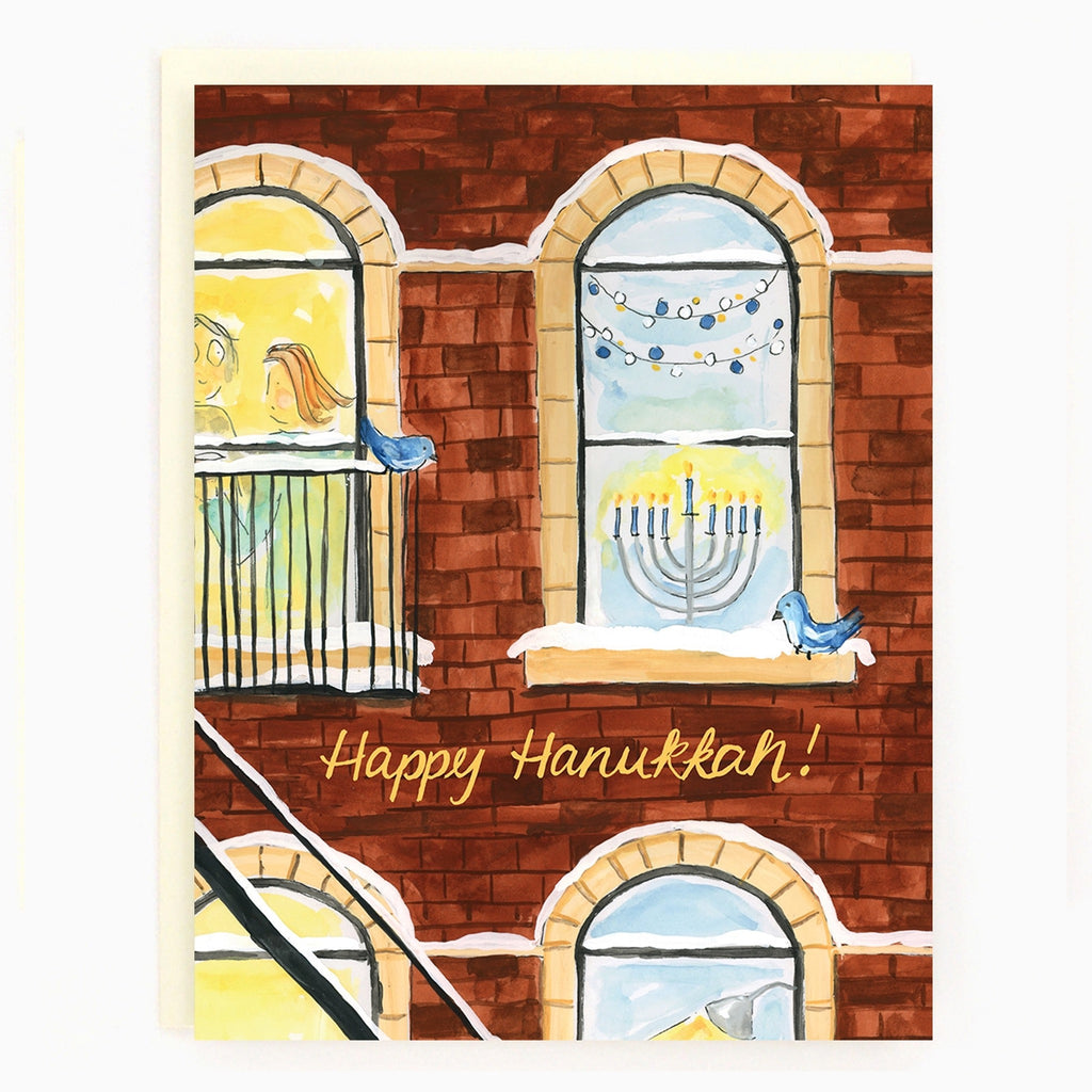 Hanukkah Window Card.