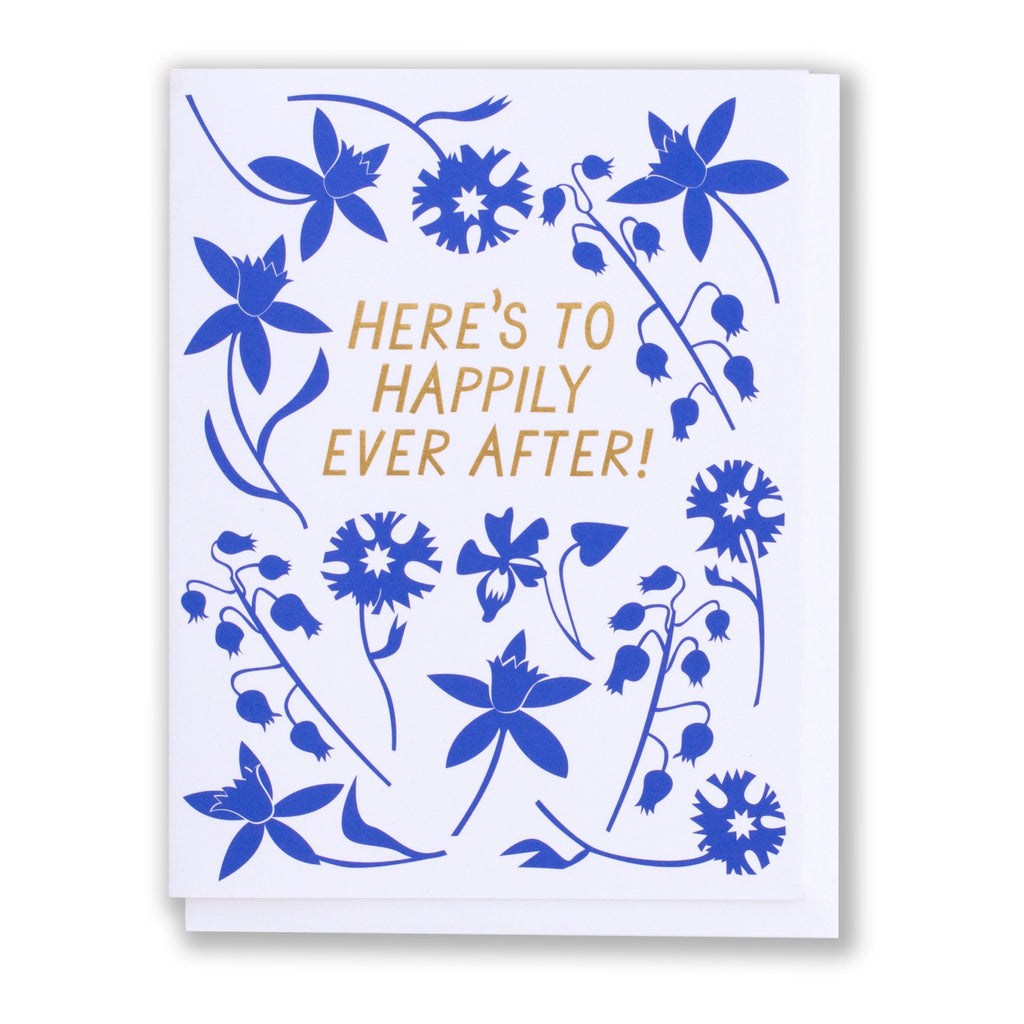 Happily Ever After Foil And Floral Card.