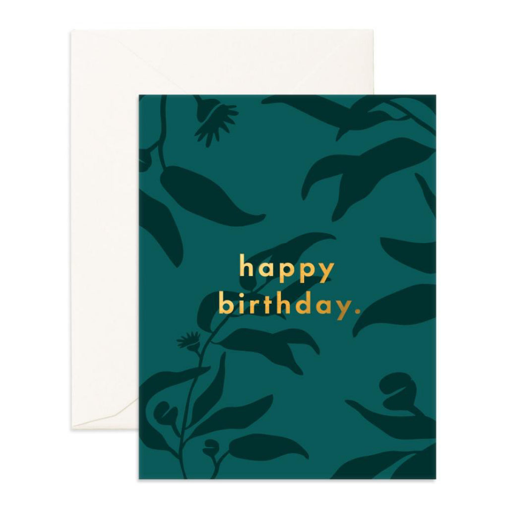 Happy Birthday Eucalypt Greeting Card.