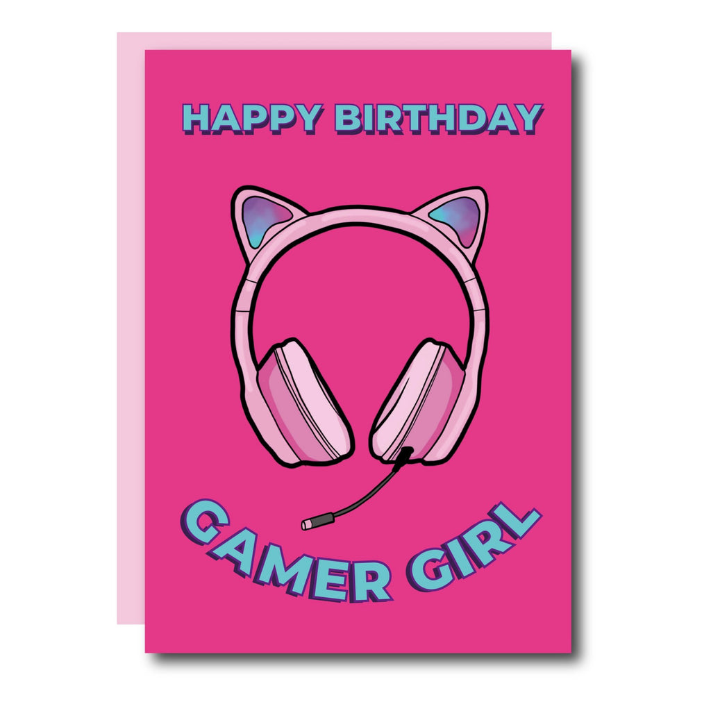 Happy Birthday Gamer Girl Card.