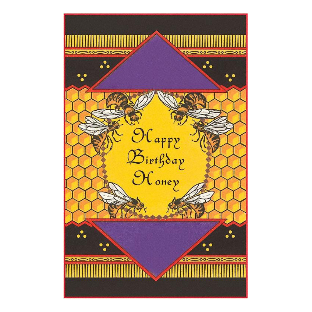 Happy Birthday Honey Bees Card.