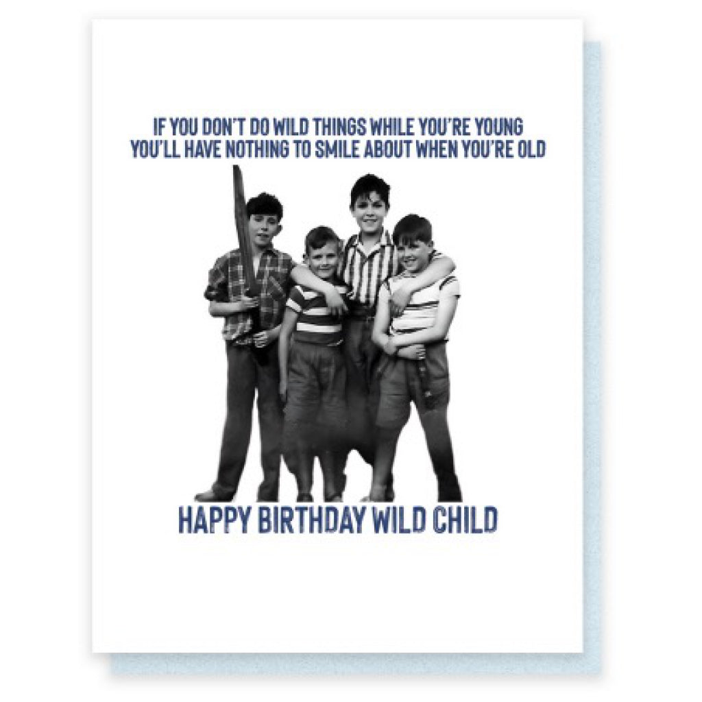 Happy Birthday Wild Child Card.