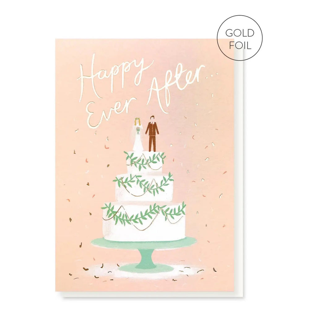 Happy Ever After Cake Wedding Card.