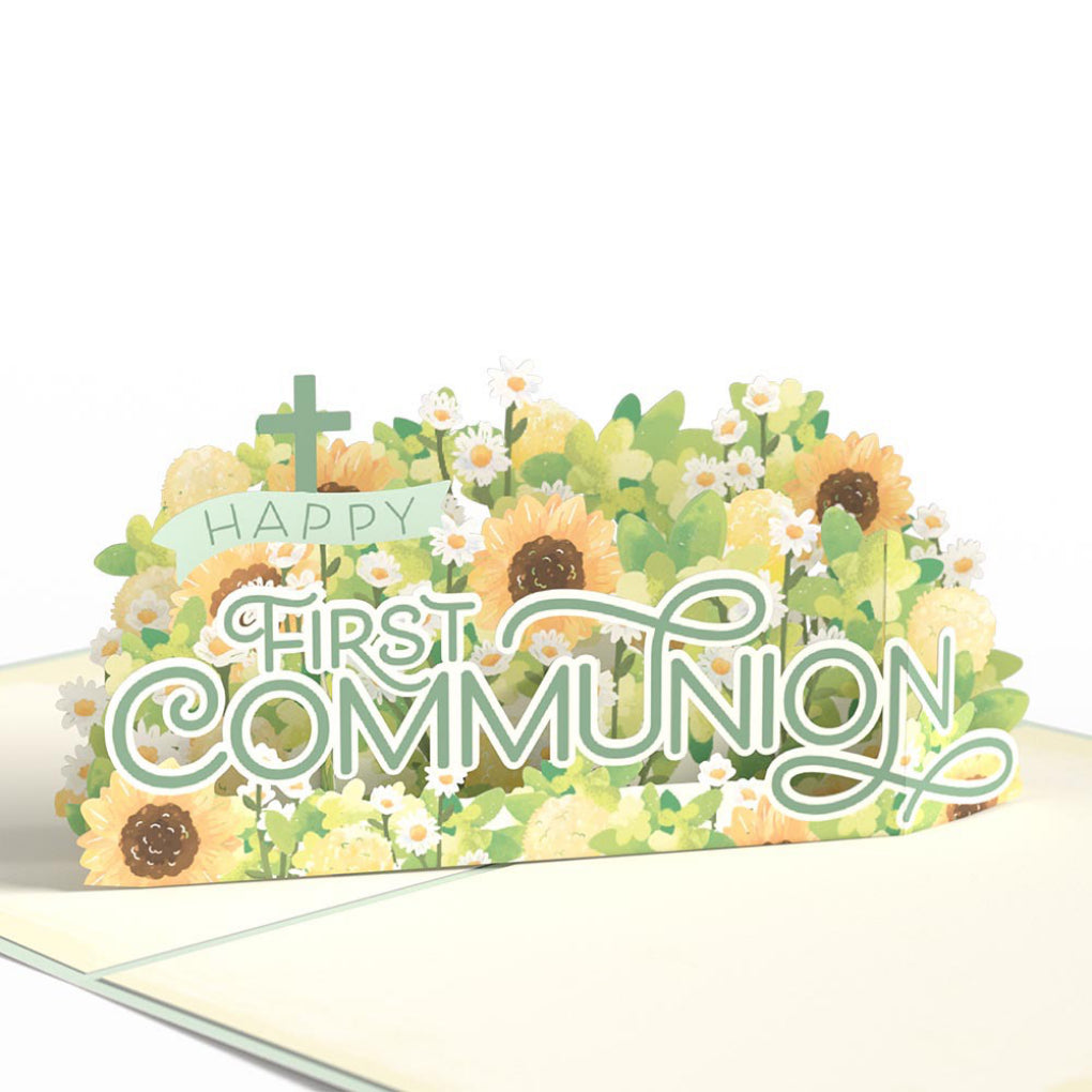 Happy First Communion Pop-Up Card.