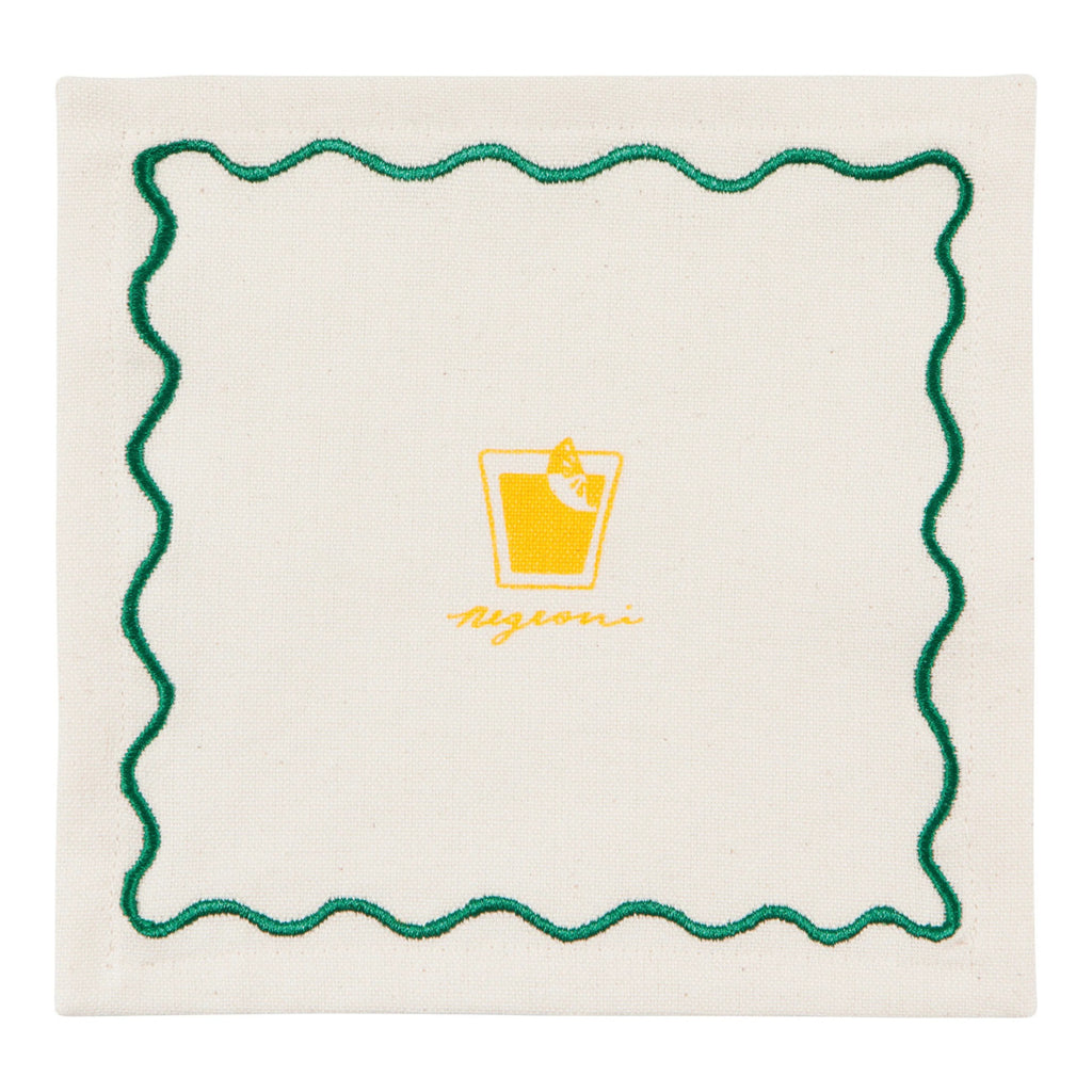 Happy Hour Printed Cocktail Napkins Set of 4 Assorted green.