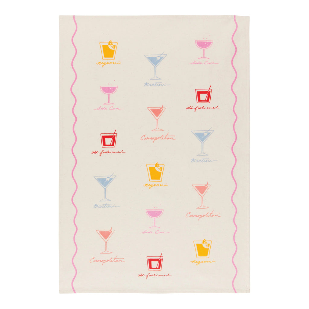 Happy Hour Printed Dishtowel.