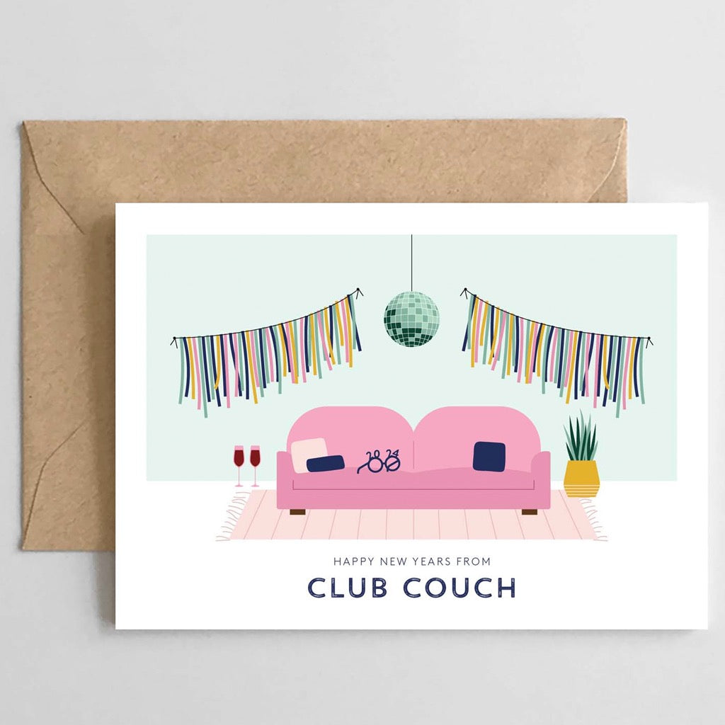 Happy New Year From Club Couch Card.