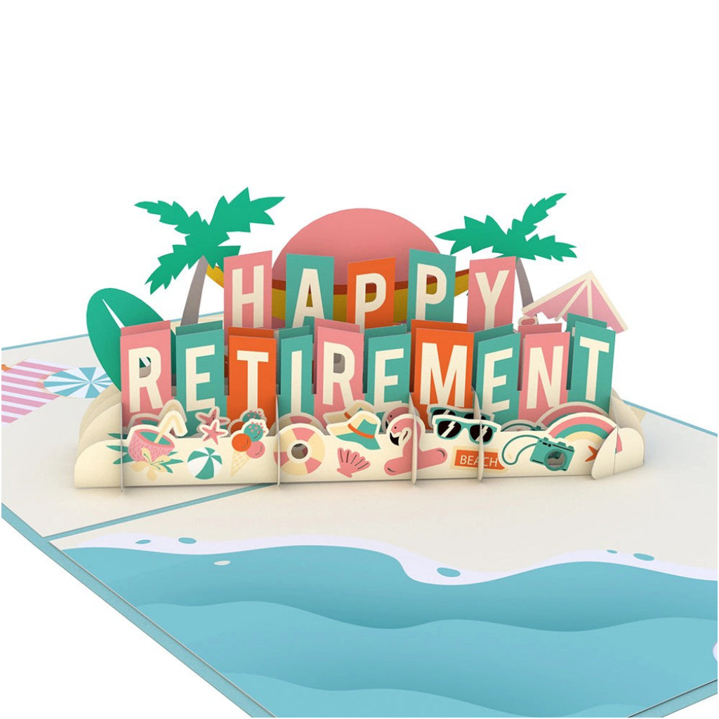 Happy Retirement Pop-Up Card.