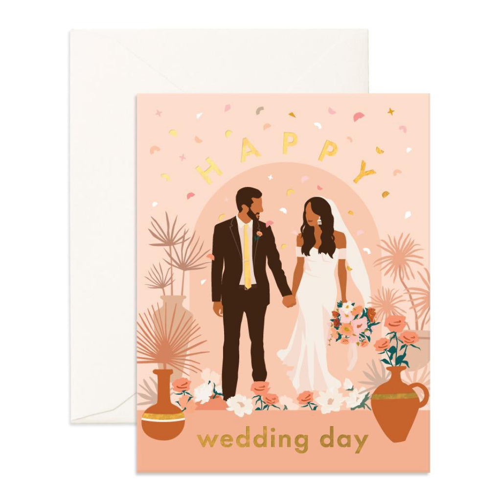 Happy Wedding Day Altar Greeting Card.