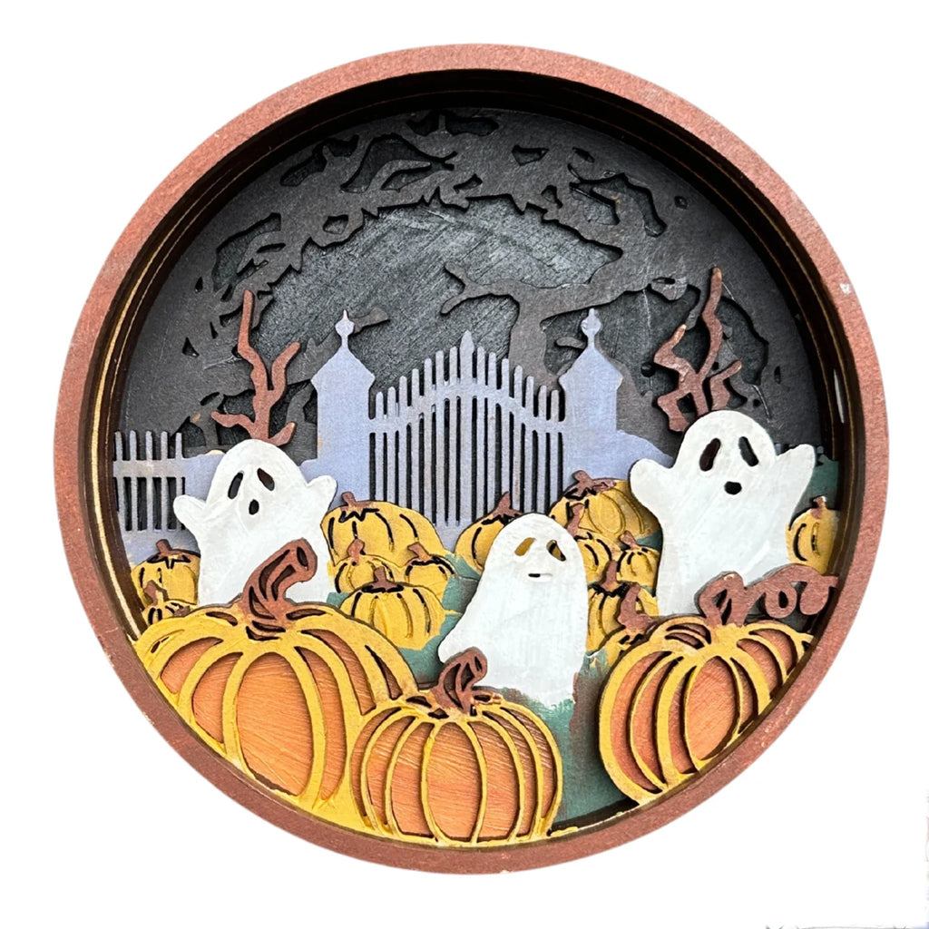 Haunted Pumpkin Shadow Box Kit.