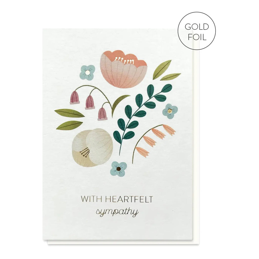 Heartfelt Sympathy Scandi Style Card.