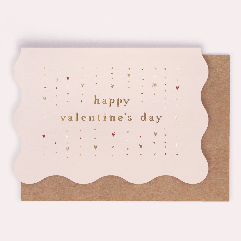 Hearts Wavy Valentine's Day Card.