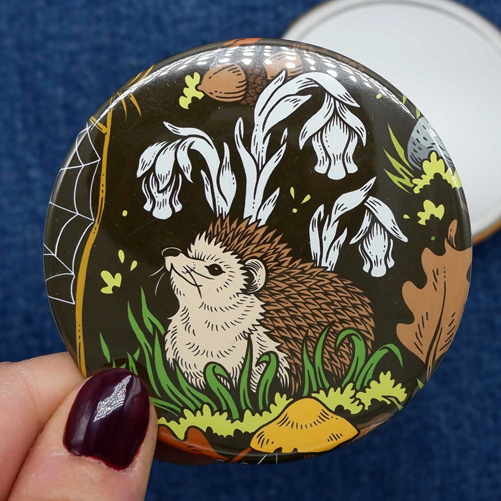 Hedgehog Pocket Mirror.