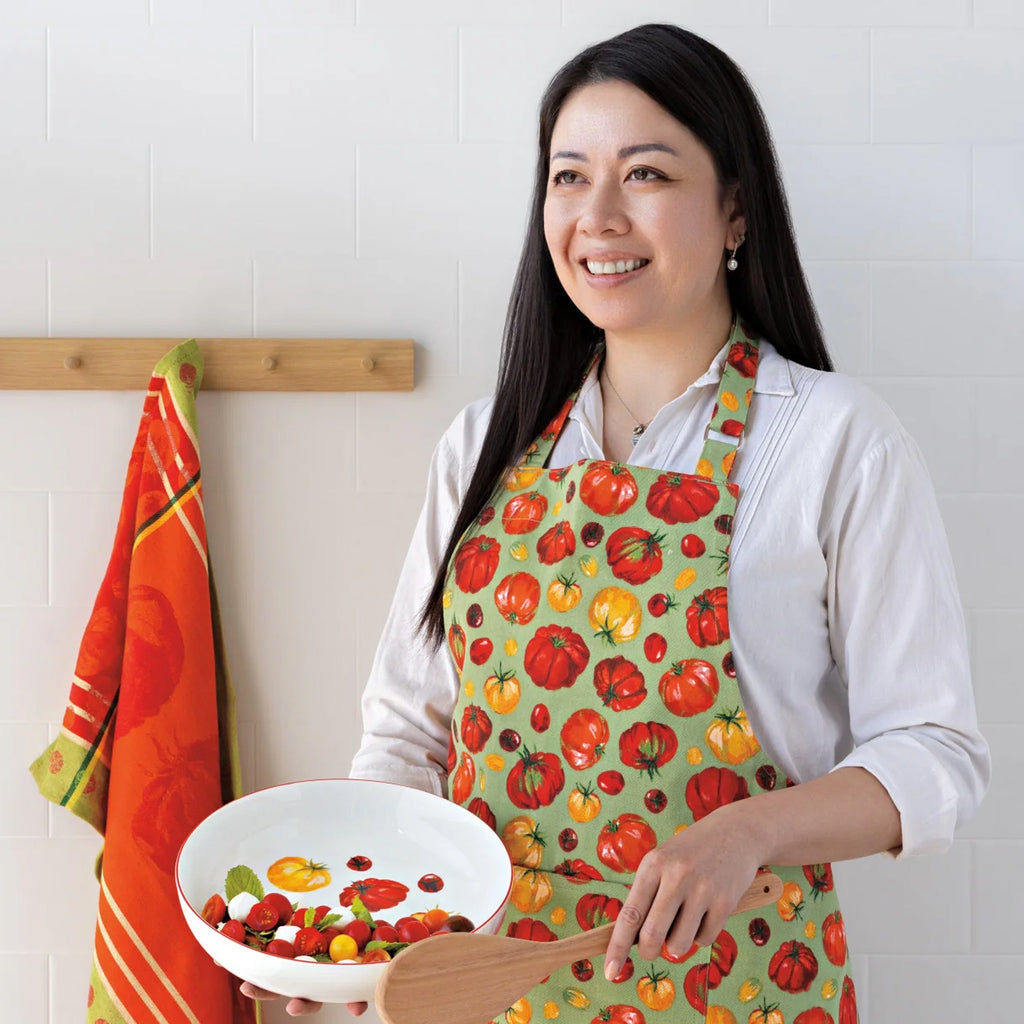 Heirloom Tomatoes Serving Bowl Person holding.