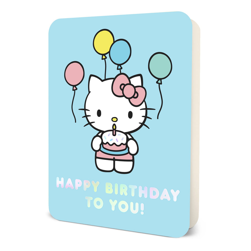 Hello Kitty Happy Birthday Card.