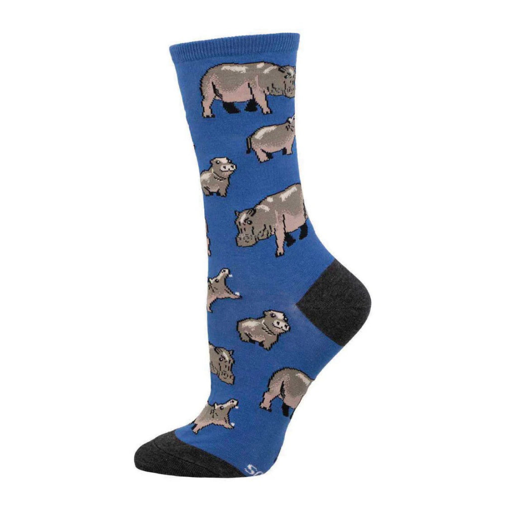 Herd Of Hippos Socks Blue.