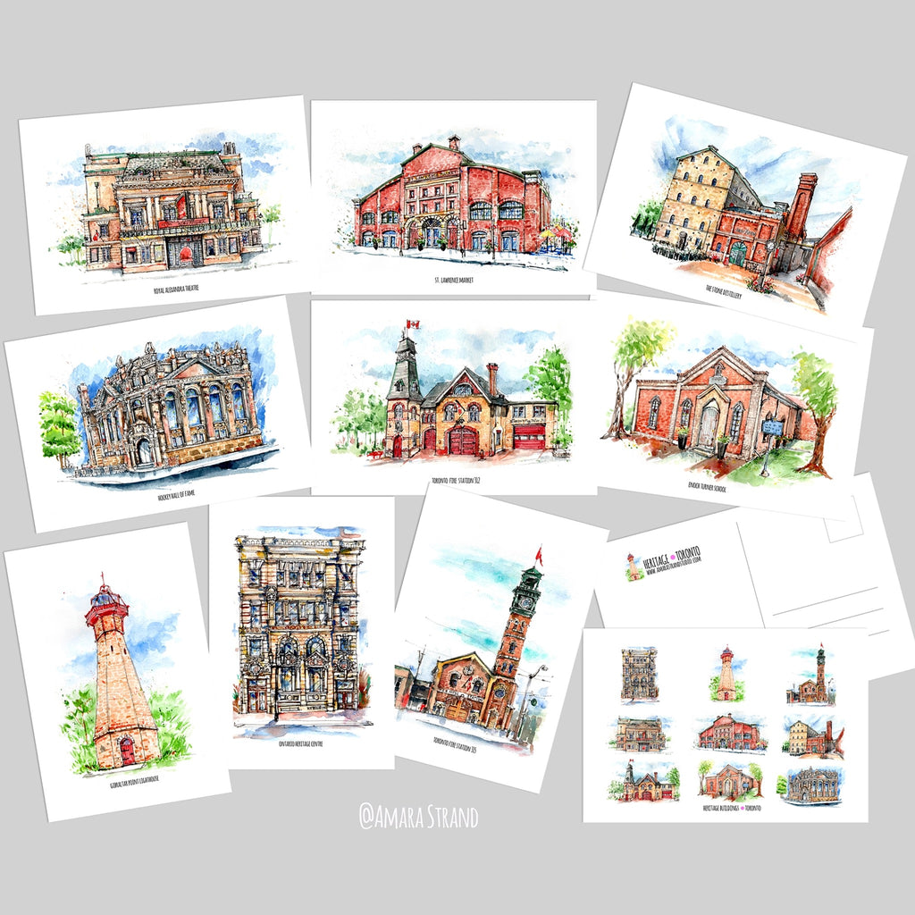 Heritage Buildings In Toronto Postcards Set 1.