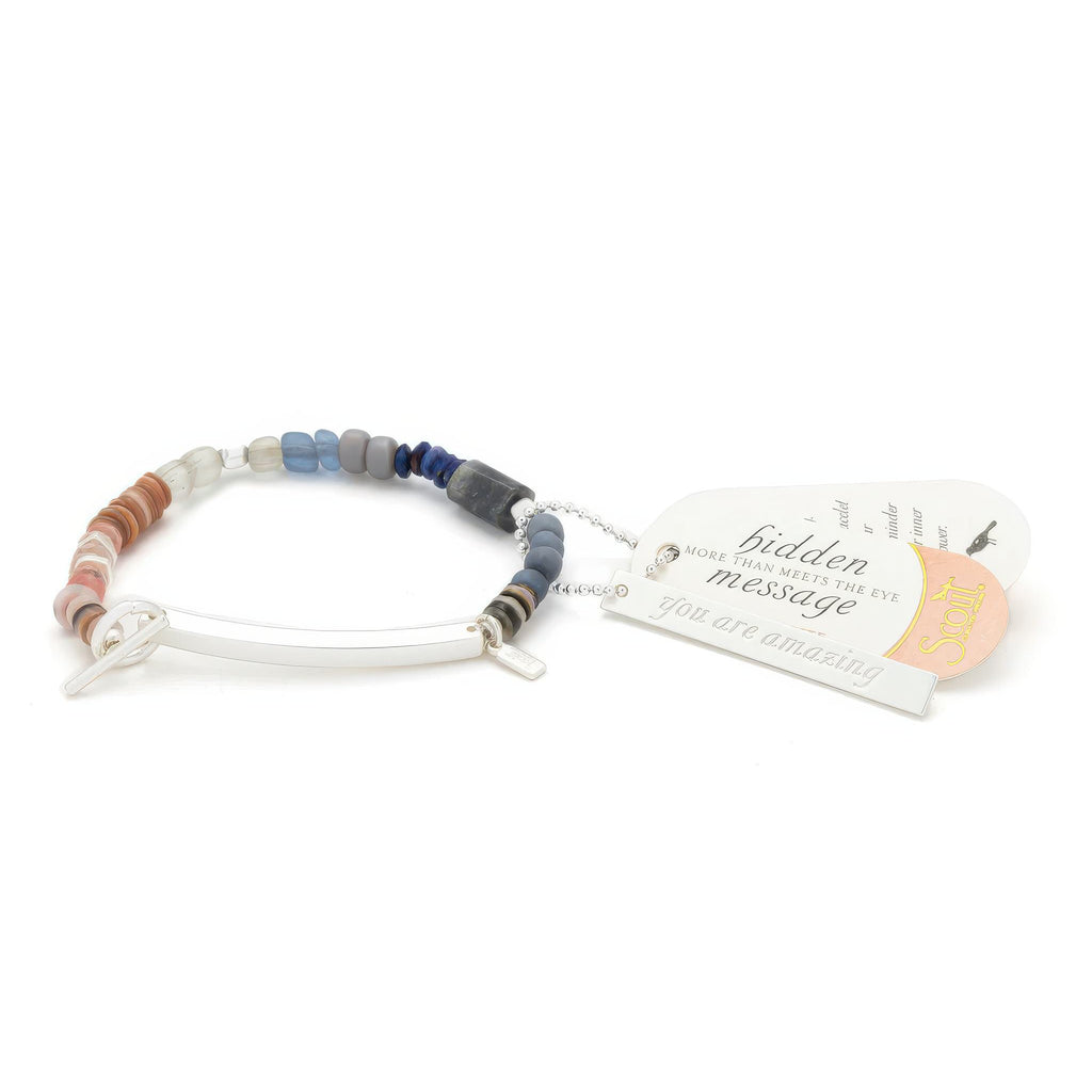 Hidden Message Bracelet Amazing with metal tag.