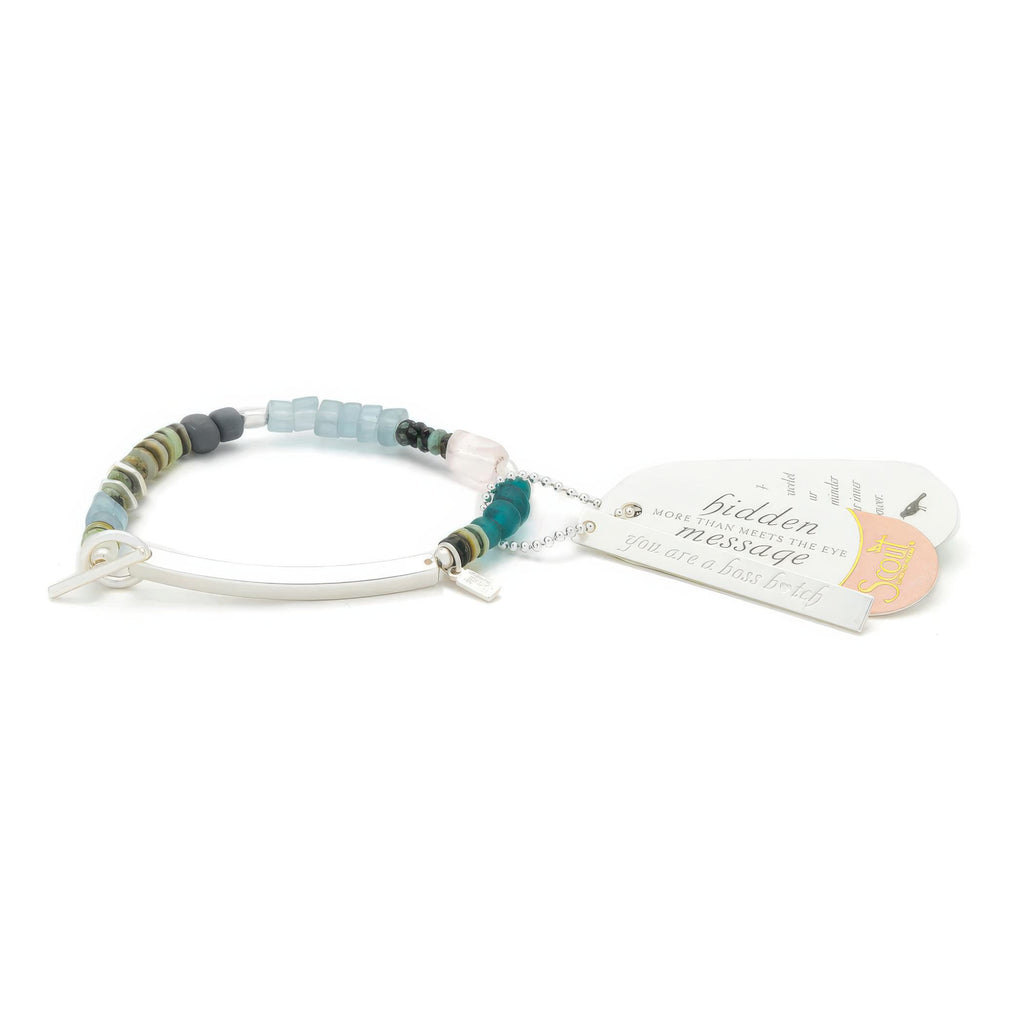 Hidden Message Bracelet Boss B*tch with tag.
