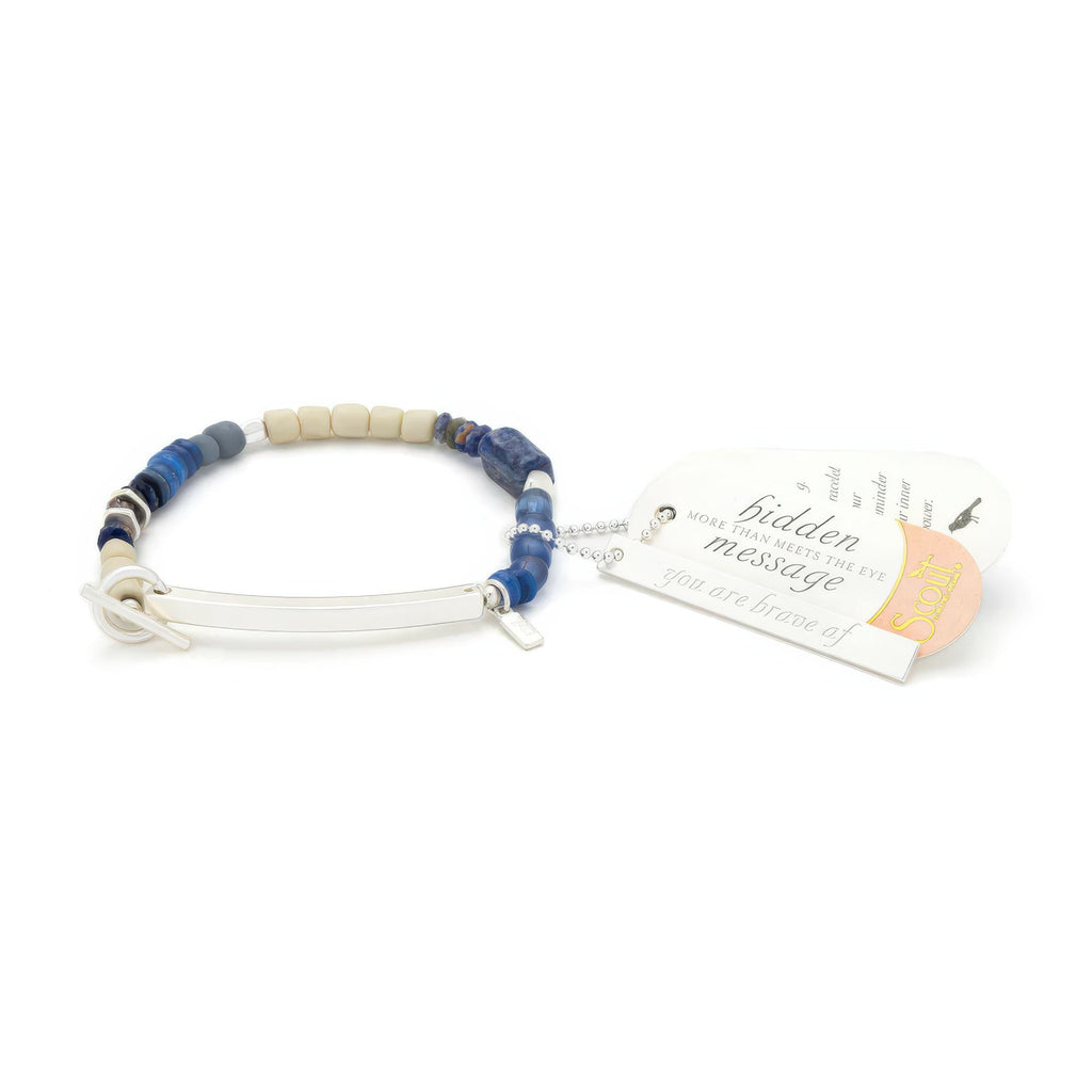 Hidden Message Bracelet Brave AF with tag.